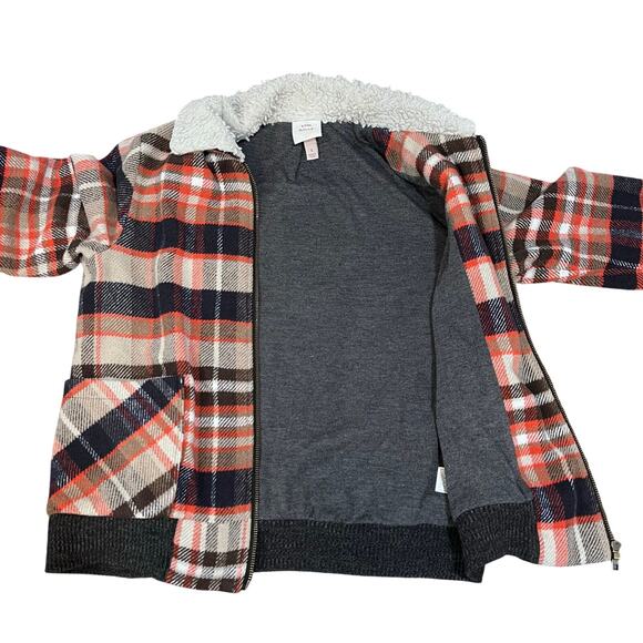 Knox Rose Women's Plaid Zip-Front Bomber Jacket Sherpa Collar Small - Picture 6 of 8